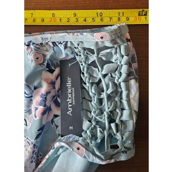 Ambrielle Swimwear High Waist Bikini, Bottom Sz M & High Neck Top Sz L , NWT - Picture 8 of 11